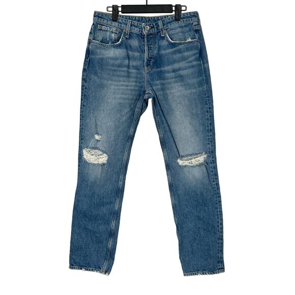 Rag & Bone Rosa‎ Mid-Rise Distressed Boyfriend Jeans in Bristol Size 26 - Picture 4 of 16